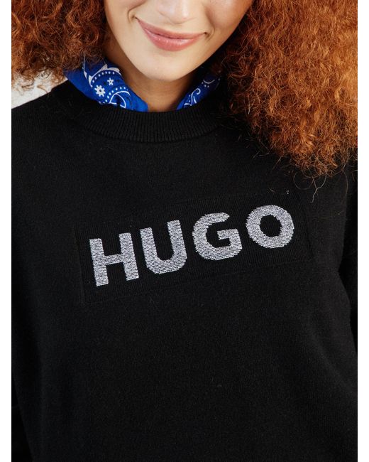 HUGO Black Pullover 'slogerix'