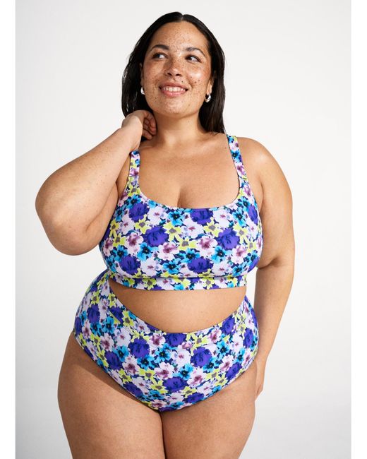 Swim By Zizzi Blue Bikinitop 'Selma'