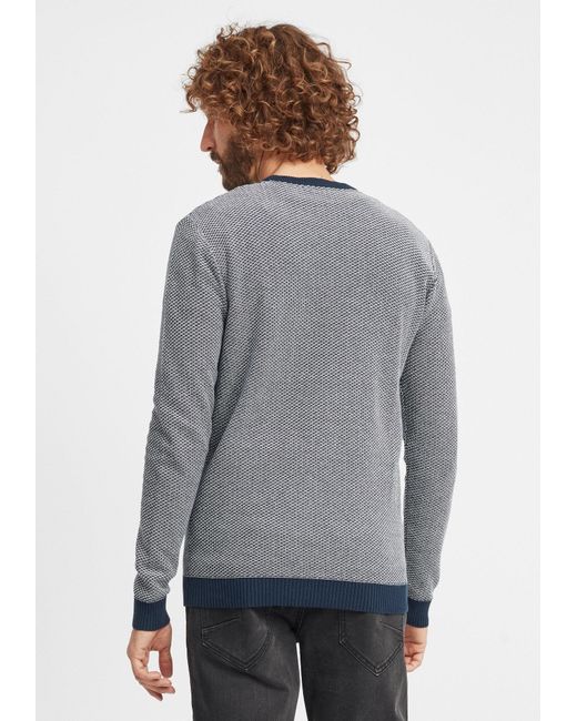 Solid Strickpullover ' dumon ' in Gray für Herren