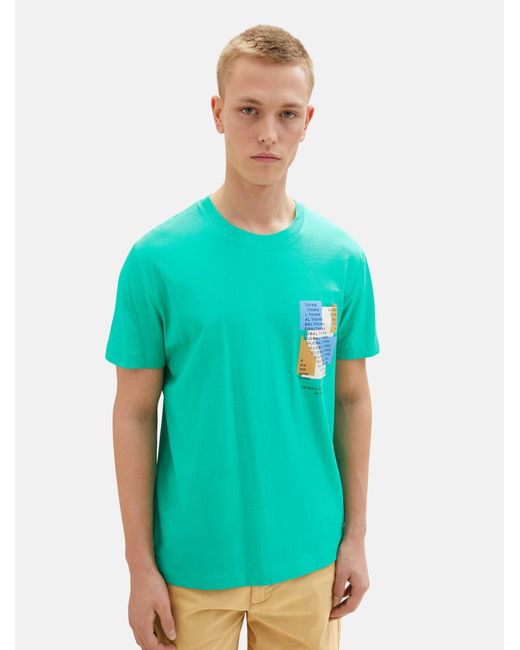 Tom Tailor Denim T-shirt in Grün für Herren | Lyst AT