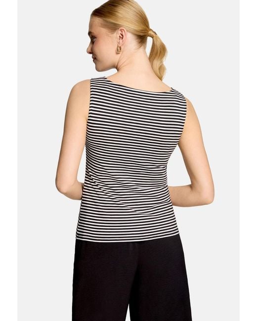 Zero Black Basic Shirt Mit U-Boot-Ausschnitt
