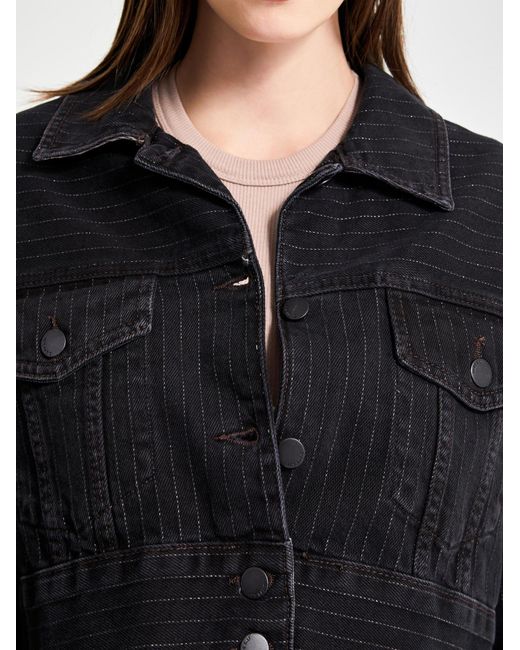 its basic Black Its Basic Übergangsjacke Striped Denim Jacket