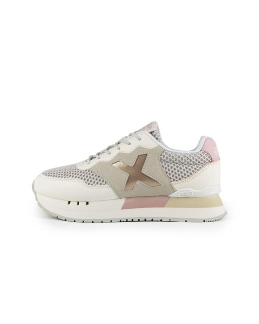 Munich White Trainers Dash Sky