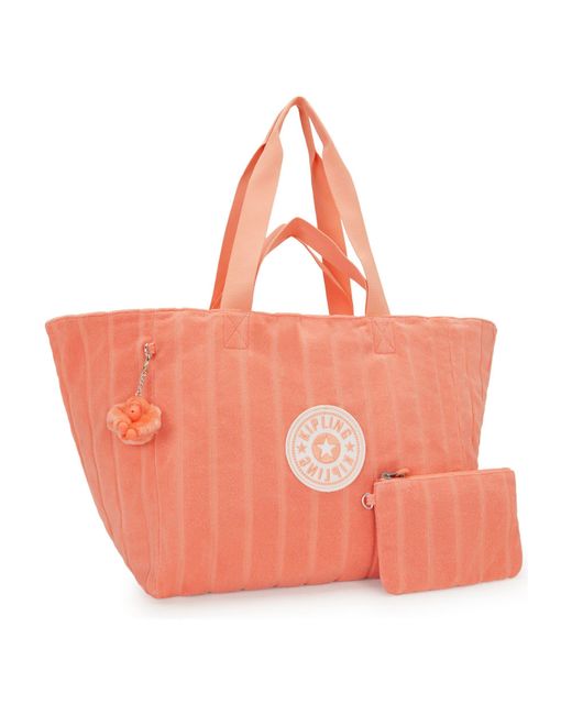 Kipling Red Shopper Beach