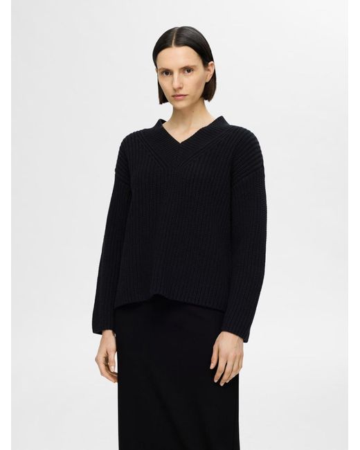 SELECTED Black Pullover Slfselma