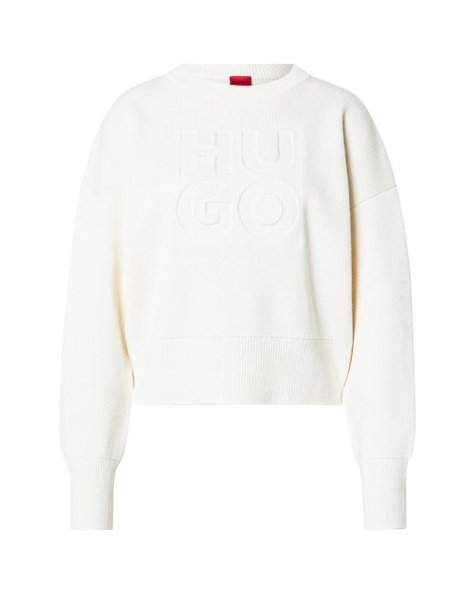 HUGO White Pullover 'Sisminye'