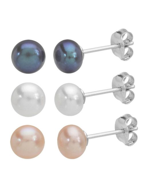 Firetti Blue 3 Paar Perlohrstecker