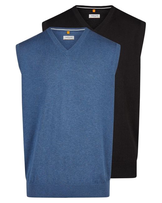 Redmond Pullover Basic in Blue für Herren