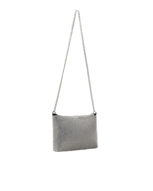 faina Gray Clutch