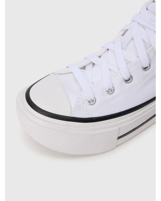Converse White Sneaker Ctas Lift Double Stack