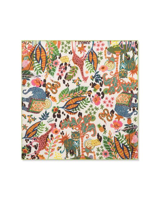 Codello Natural Nickituch Seidentuch Dschungelprint