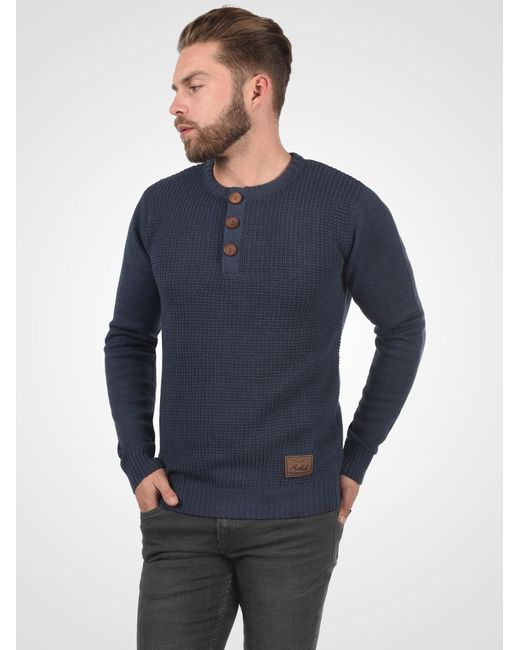 Solid Pullover Terrance in Blue für Herren