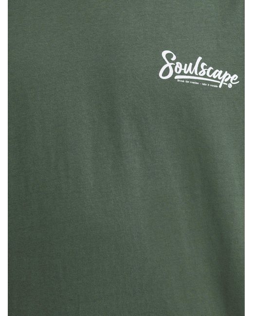 Solid Rundhalsshirt Sdtyrese Mit Backprint in Green für Herren