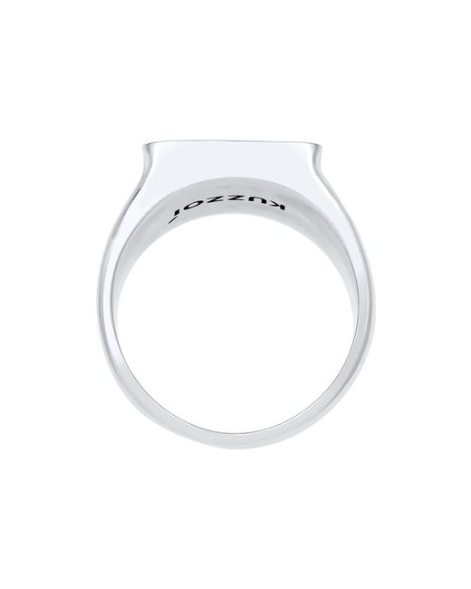 Kuzzoi Ring Anker, Siegelring in Metallic für Herren
