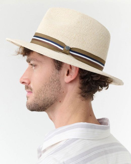 Bugatti Hut Fedora in Natural für Herren