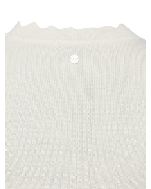 Zero White Strickshirt