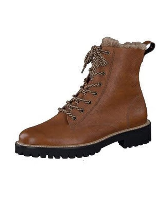 Paul Green Brown Schnürstiefelette