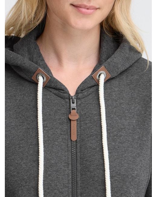 Oxmo Gray Kapuzensweatjacke Oxmille