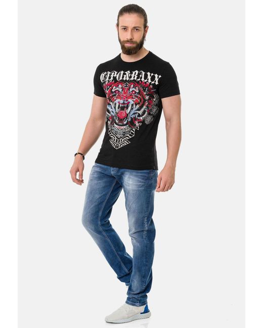 Cipo & Baxx T-shirt in Black für Herren