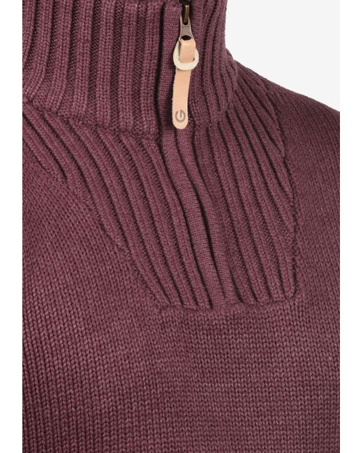 Solid Strickpullover Petro in Purple für Herren