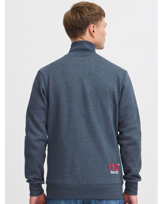 Solid Sweatjacke Benntrack in Blue für Herren