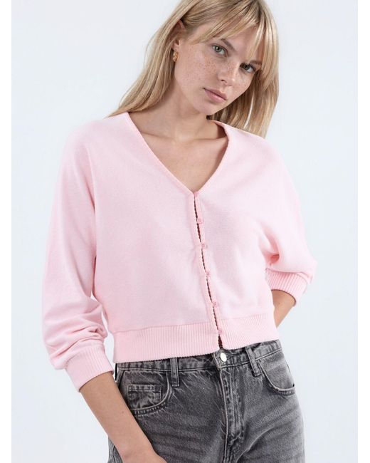 Busem Pink Strickjacke