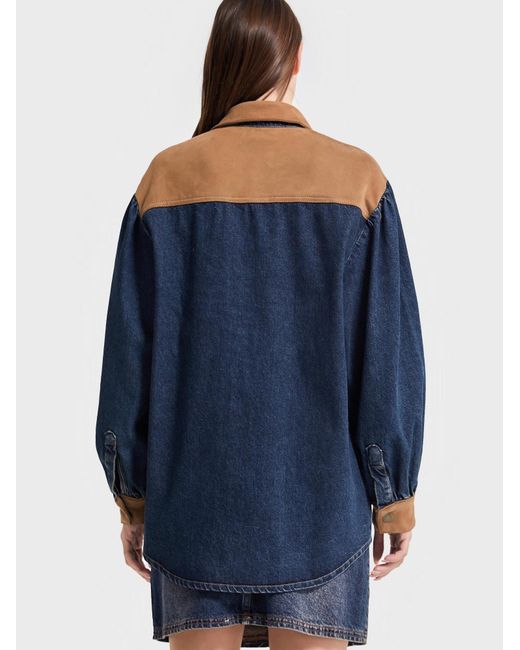 its basic Blue Its Basic Oversizeshirt Oversized Denim Shirt