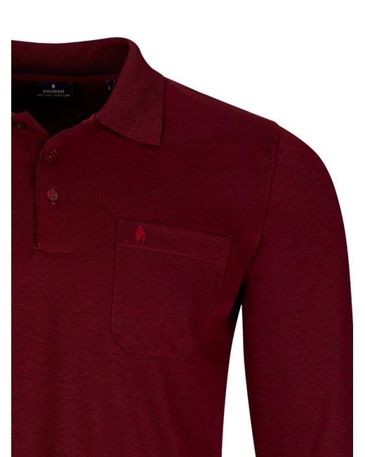 RAGMAN Shirt Basic in Red für Herren