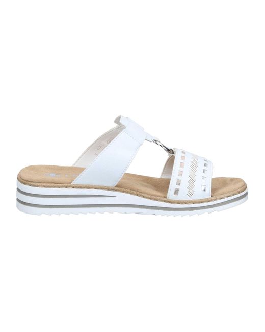 Rieker White Pantolette Basic