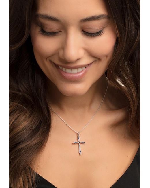 Thomas Sabo Multicolor Kreuzanhänger »Royalty Kreuz, PE766-322-7« mit Glasstein, synth. Korund und synth. Spinell