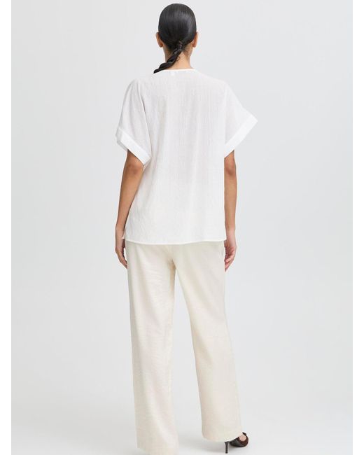 B.Young White Bluse Byibeen
