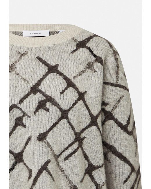 Comma, White Pullover