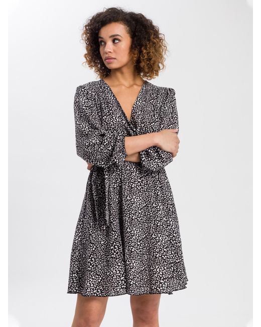 Cross Jeans Gray Kleid