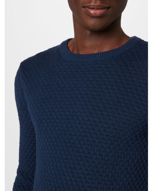 Solid Pullover Clive in Blue für Herren