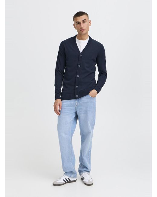 Solid Strickjacke Akalma in Blue für Herren