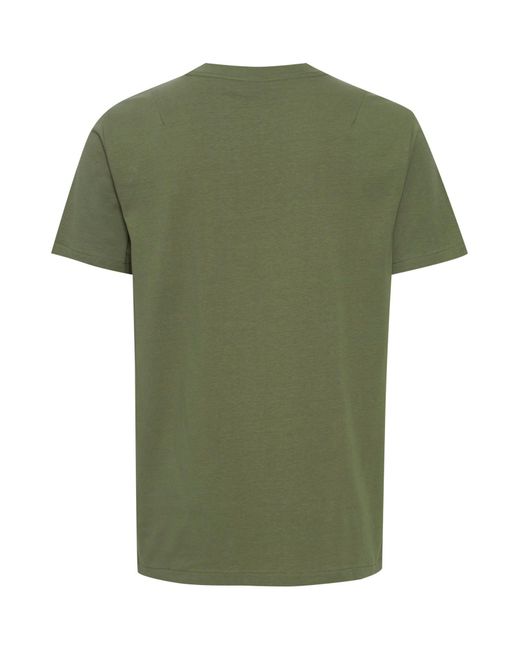 Solid T-Shirt in Green für Herren