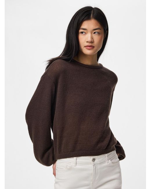 Pieces Brown Pullover Pcida