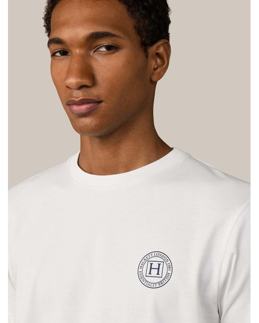Hackett Basic-T-Shirt in White für Herren