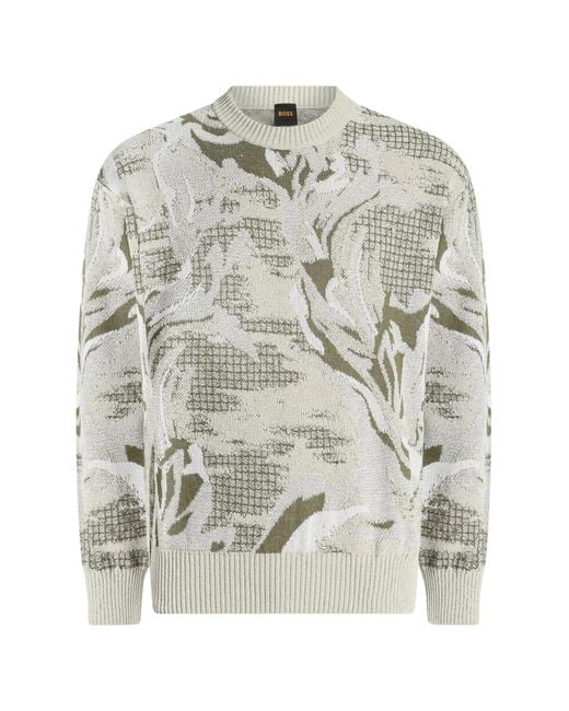 Boss Pullover Afloralo in Gray für Herren