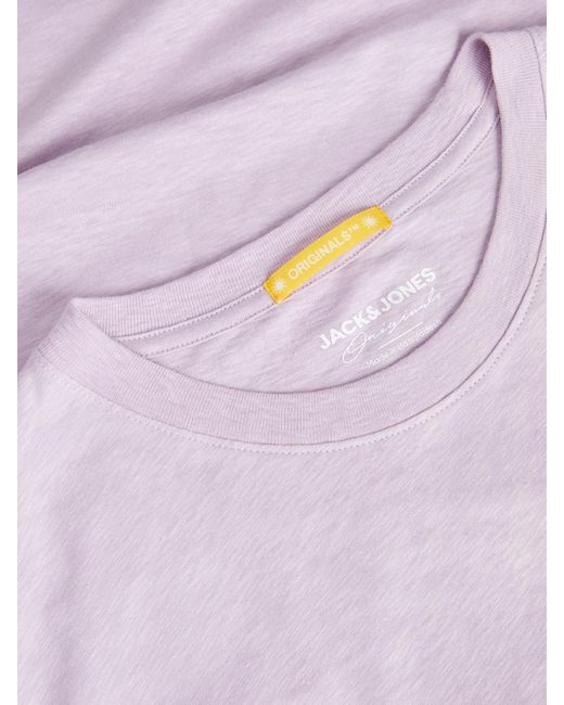 Jack & Jones T-Shirt JORARUBA SMALL PHOTO TEE SS CREW NECK in Pink für Herren
