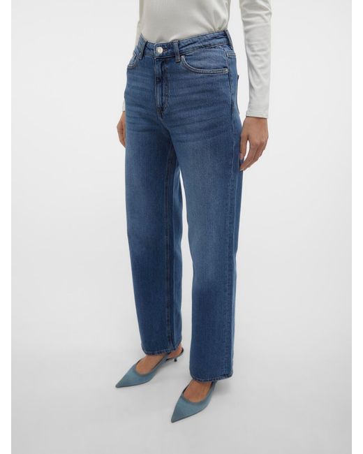 Vero Moda Blue Regular-fit-Jeans Tessa (1-tlg) Plain/ohne Details