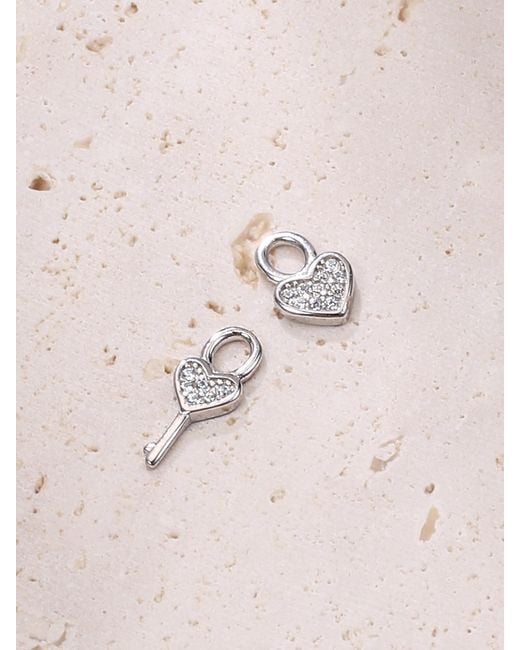 Hey Happiness Brown Ohrringe Heart And Key