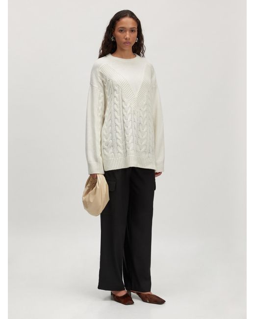 EDITED White Pullover Aus Wolle Danica