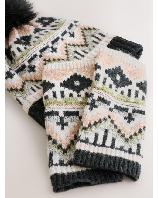 Next White Set: Mütze Und Handschuhe