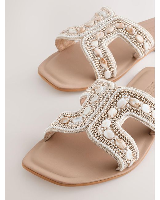 Next White Sandale