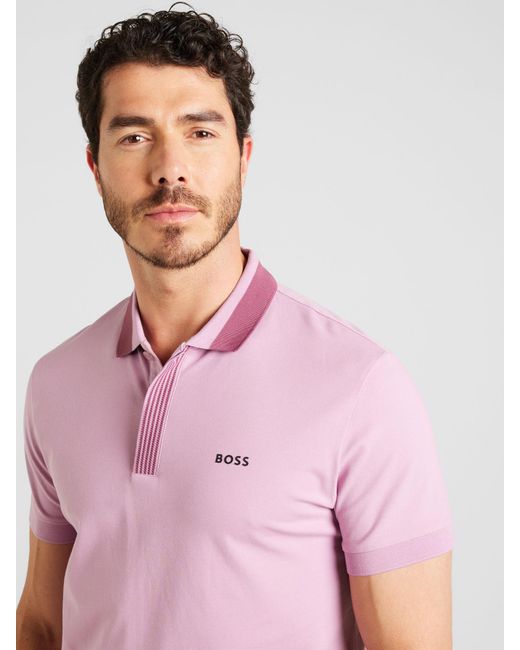 Boss Poloshirt 'paddy 3' in Pink für Herren