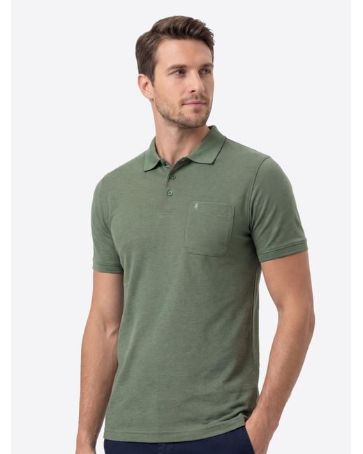 RAGMAN Shirt Basic in Green für Herren