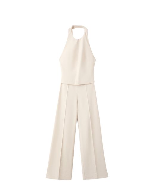 Mango White Jumpsuit Mariam