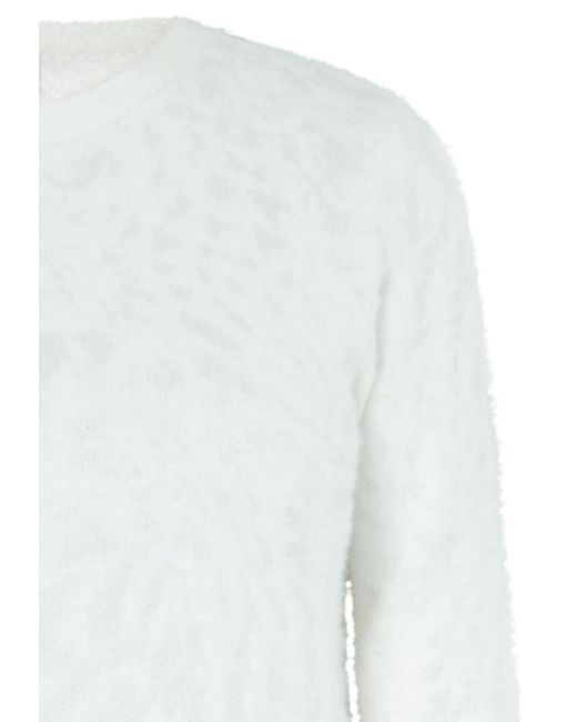 swirly White Pullover