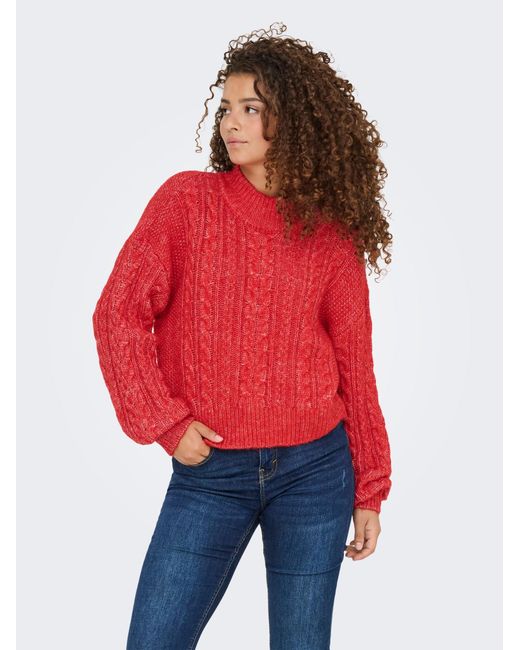 ONLY Red Pullover Onlida